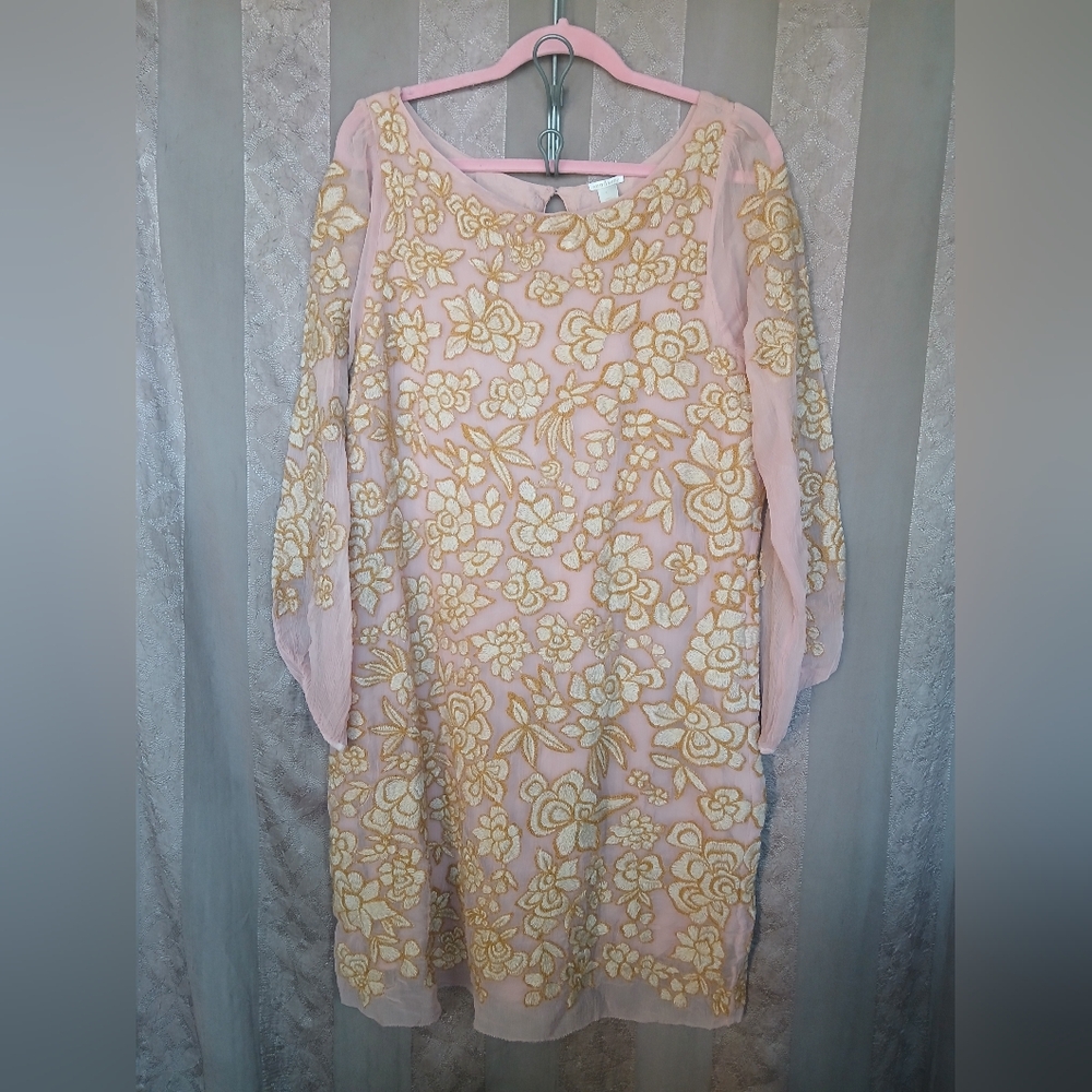 💎 Sundance Dress Women's Floral Embroidered Sheath Cocktail Mini #0234